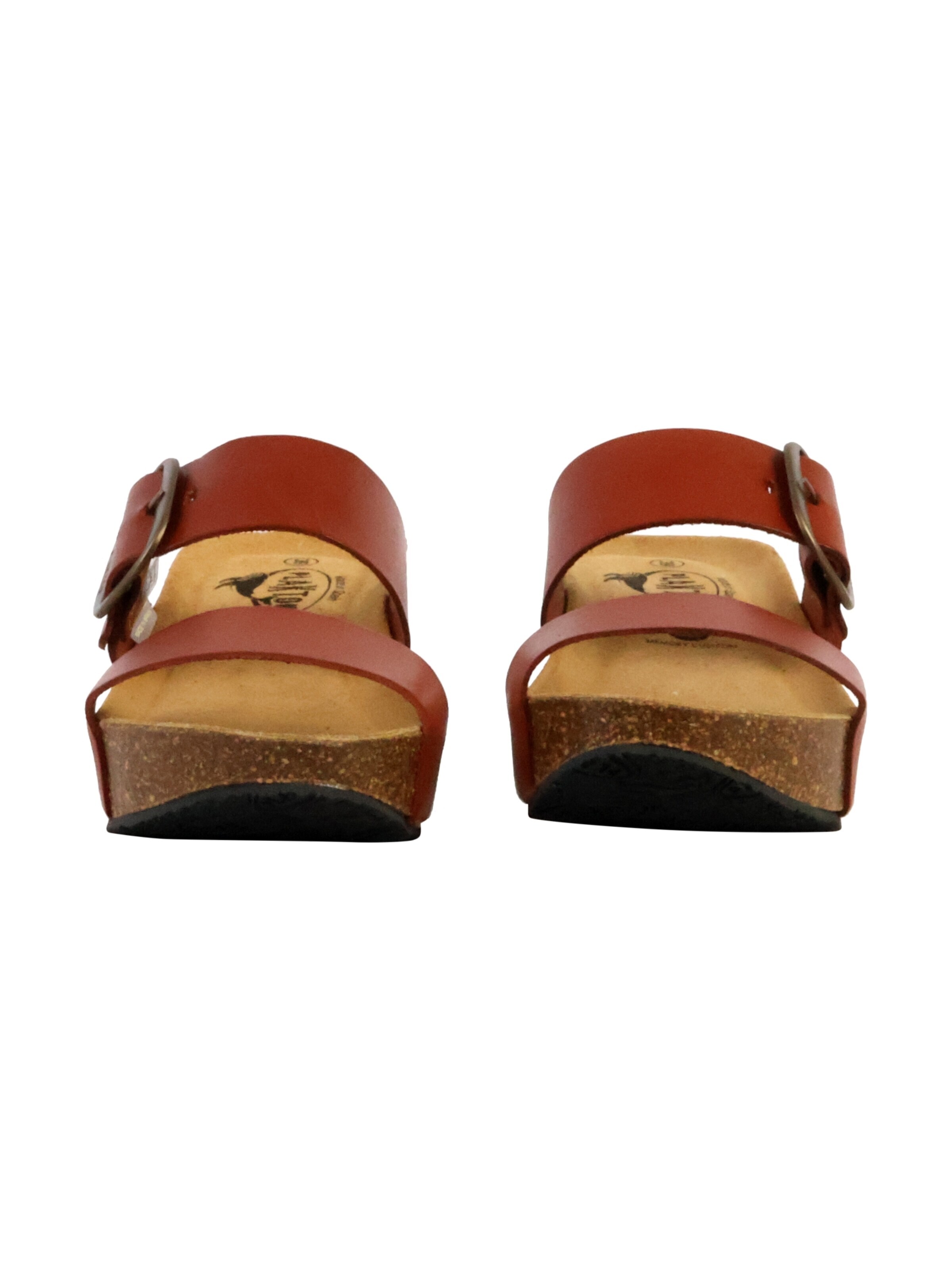 Mule 'So Rock Keilabsatz-Pantoletten aus Leder' Plakton en gris