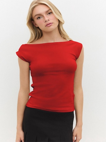 No Matter What Bluse in Rot: Vorderseite