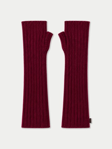 raudona GOBI Cashmere Trumpos pirštinės be pirštų galų