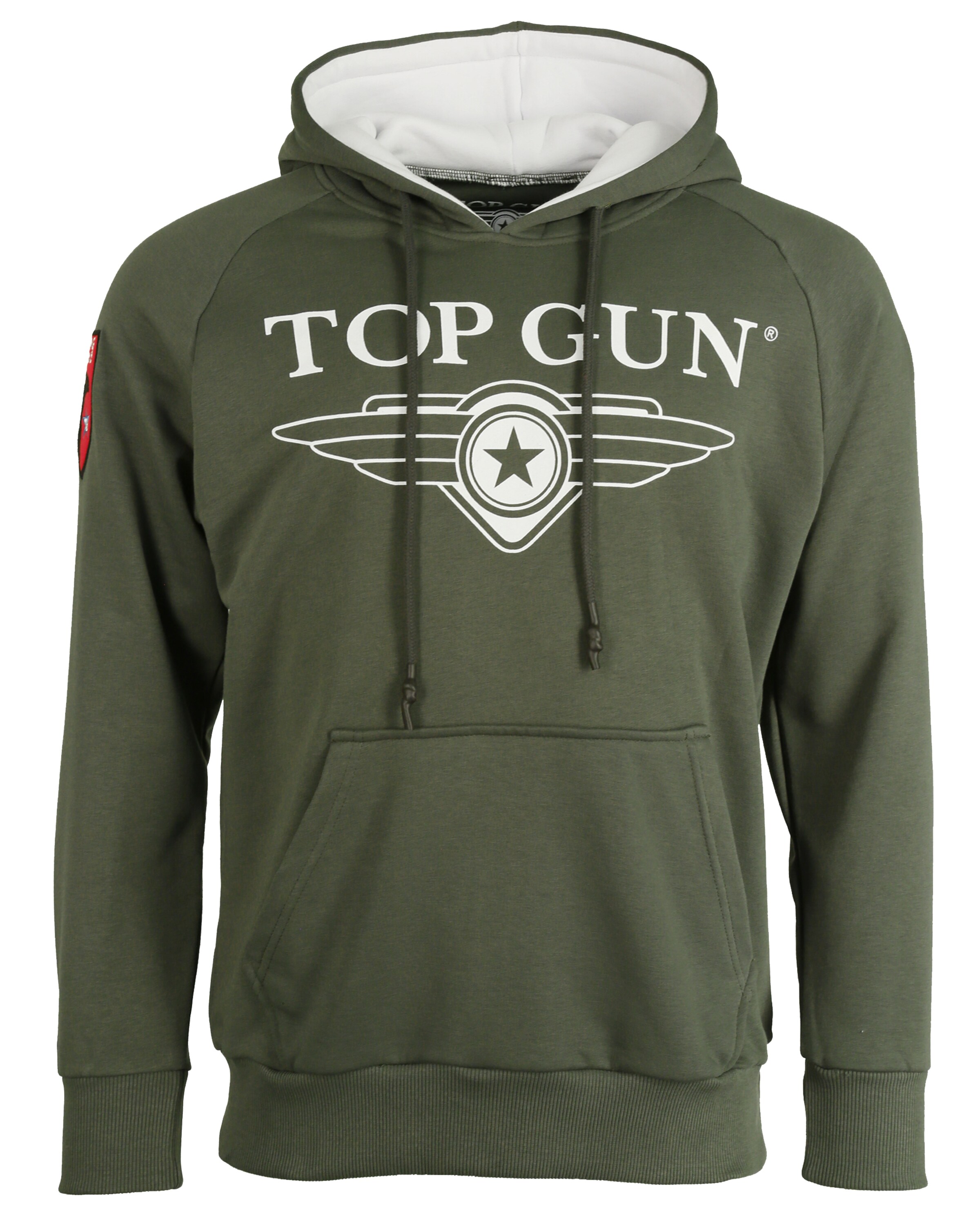 Männer Große Größen TOP GUN Sweatshirt in Oliv - TE51943