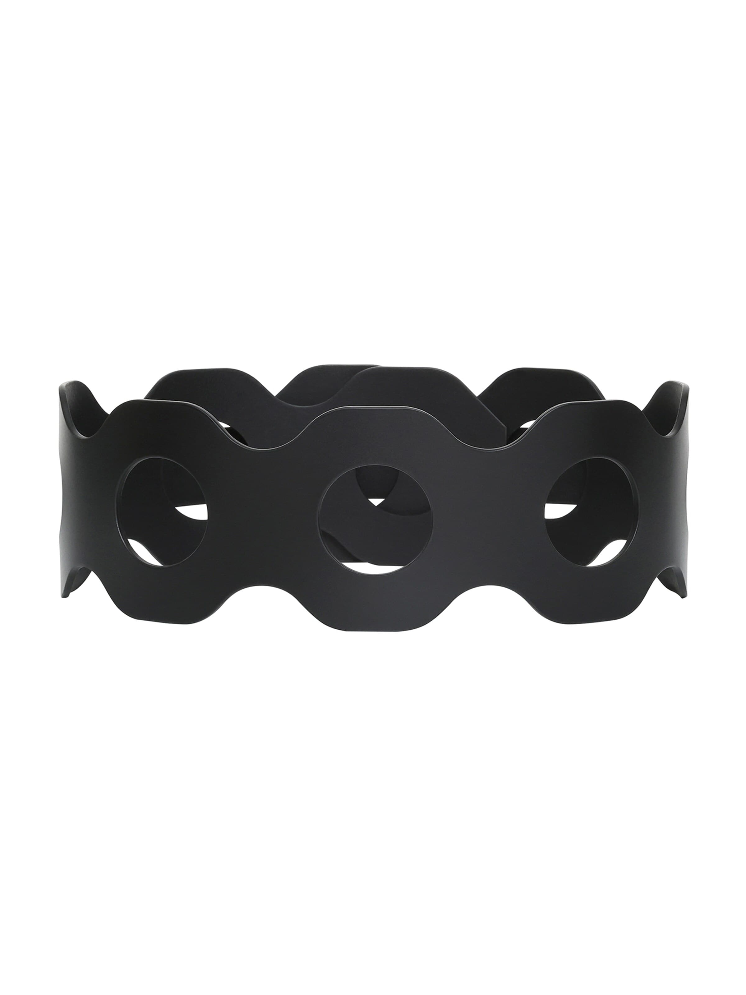 Ceinture 'Elowen Wide Belt' Haute Cuir en noir : devant
