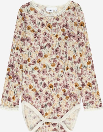 NAME IT - Pijama entero/body en beige: frente