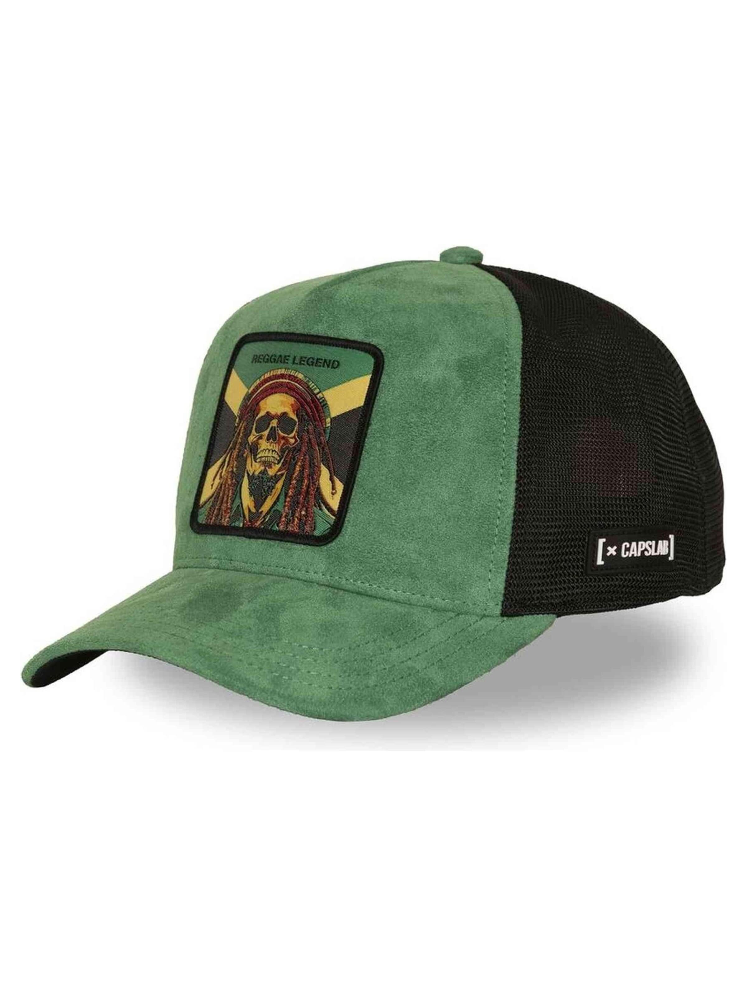 Capslab - Gorra 'Gorra capslab verde bob marley trucker cap' en verde: frente