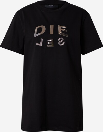 DIESEL Shirt 'DARIA' in de kleur Zwart / Zilver, Productweergave