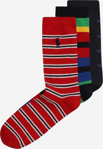 Polo Ralph Lauren Къси чорапи 'AMERICAN' в червено: отпред