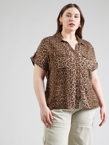 Vero Moda Curve Блузка 'VMBumpy' в Бежевый: спереди