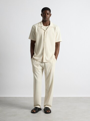 Burocs Comfort fit Button Up Shirt in White