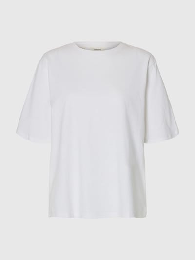SELECTED T-shirt en blanc, Vue avec produit