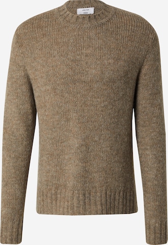 DAN FOX APPAREL Sweater 'Neo' in Brown: front