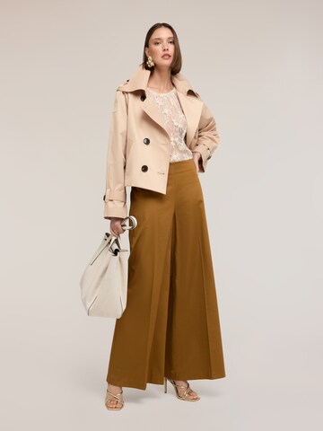 MOTIVI Wide Leg Hose‌‌‌‌‌‌‌ in Beige: Vorderseite