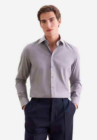 SEIDENSTICKER Slim fit Business shirt in Grey: front