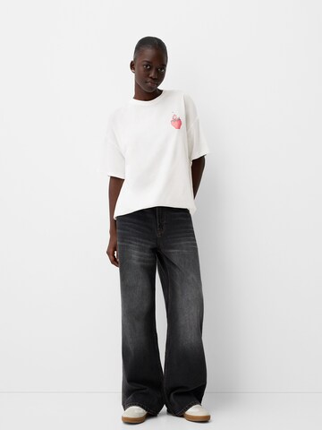 Bershka T-Shirt in Weiß