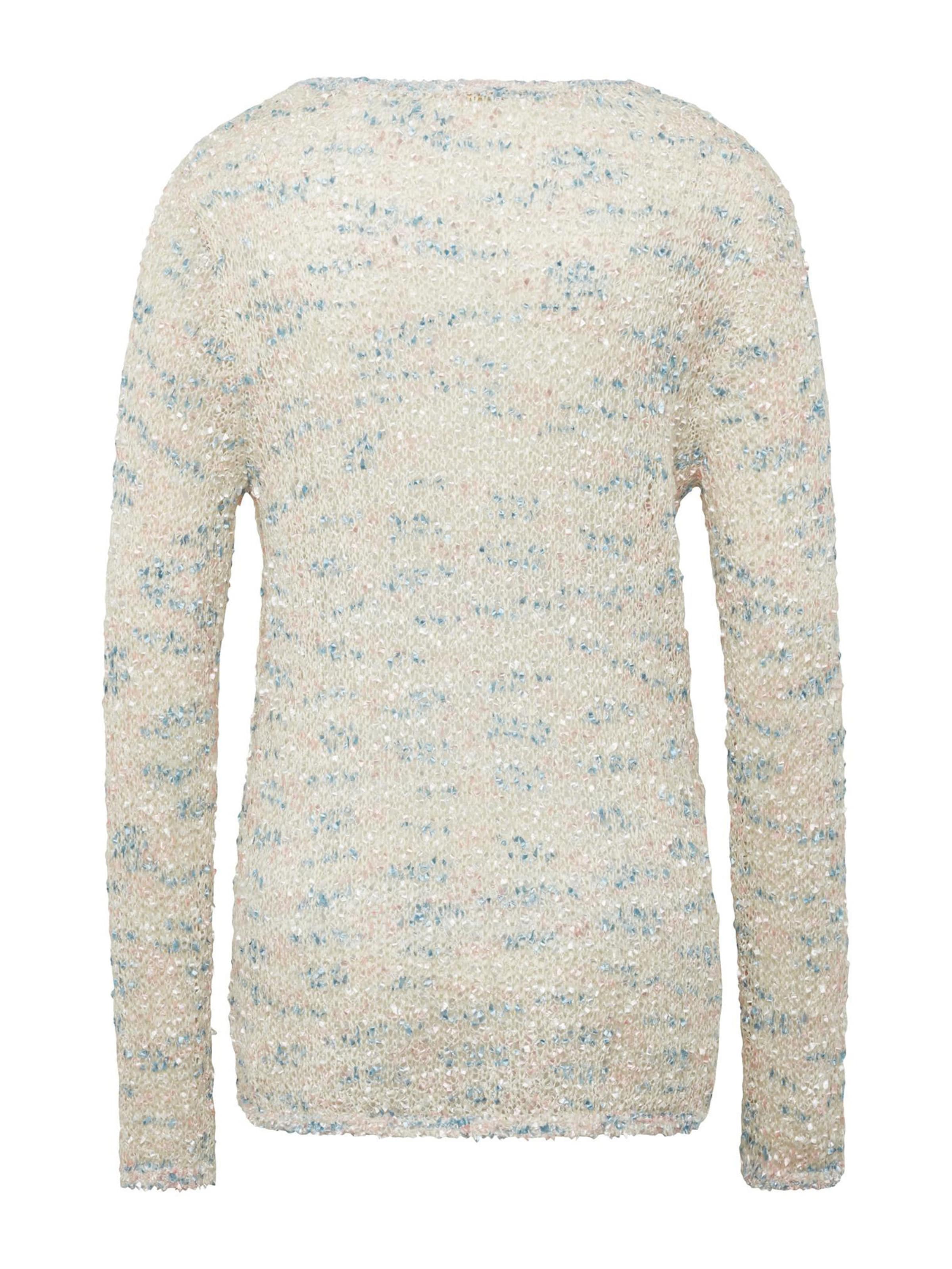 Goldner Pullover in Weiß