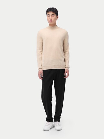 Pull-over 'Men's Essential Mock Neck Cashmere Sweater' GOBI Cashmere en beige