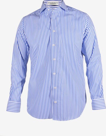 Black Label Shirt Regular Fit Streifenhemd 'TRAVEL' in Blau: predná strana
