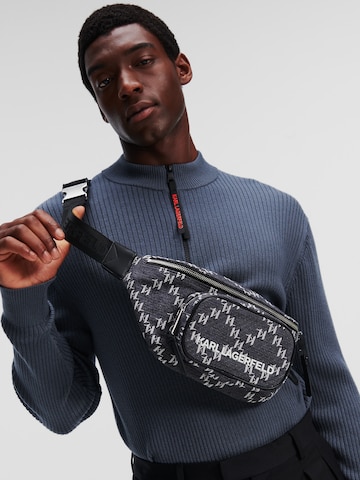 Karl Lagerfeld Belt bag 'Monogram Jacquard 2.0' in Grey: front