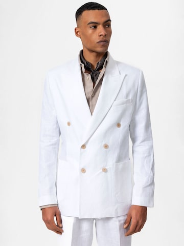 Coupe regular Veste de costume Antioch en blanc : devant