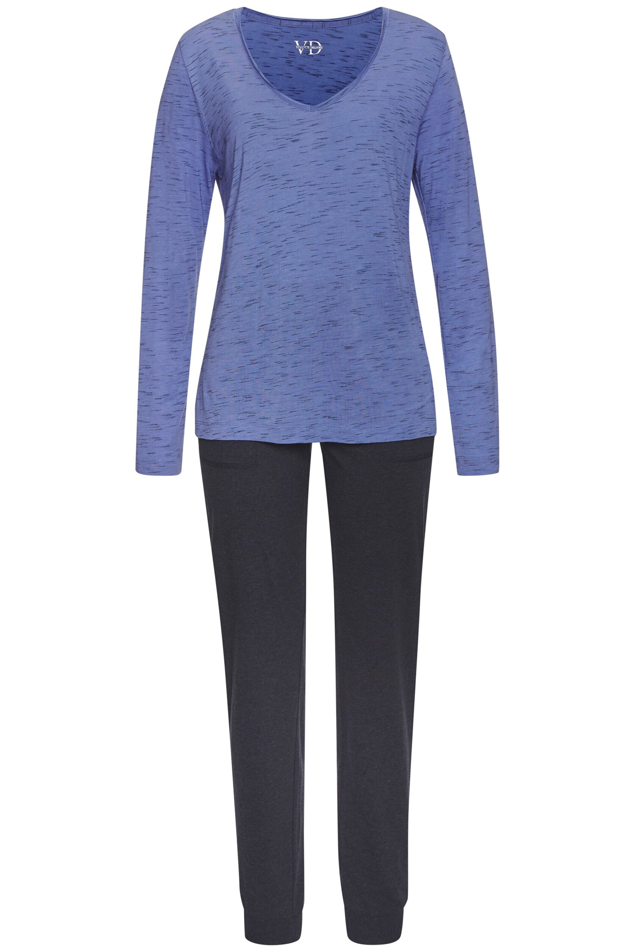 VIVANCE Pyjama in Lila: Vorderseite