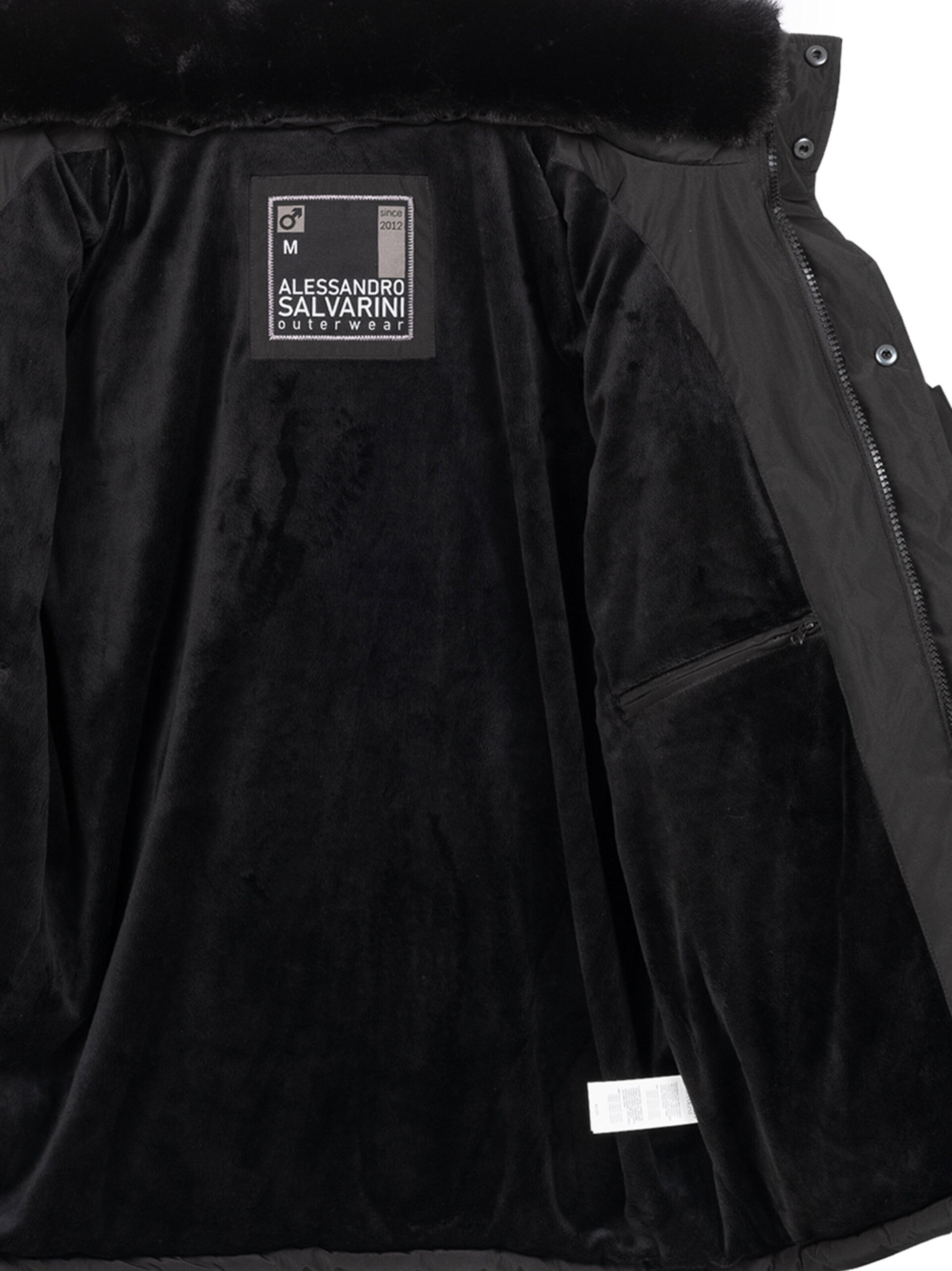 Alessandro Salvarini Winterjas in Zwart