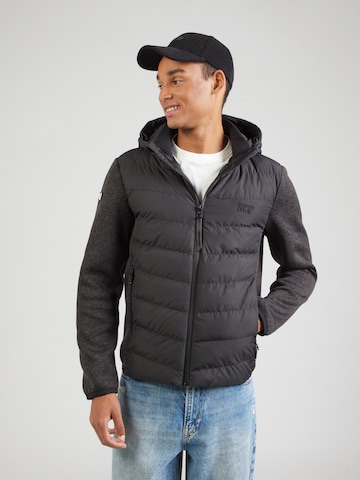 Superdry Демисезонная куртка в Черный: спереди