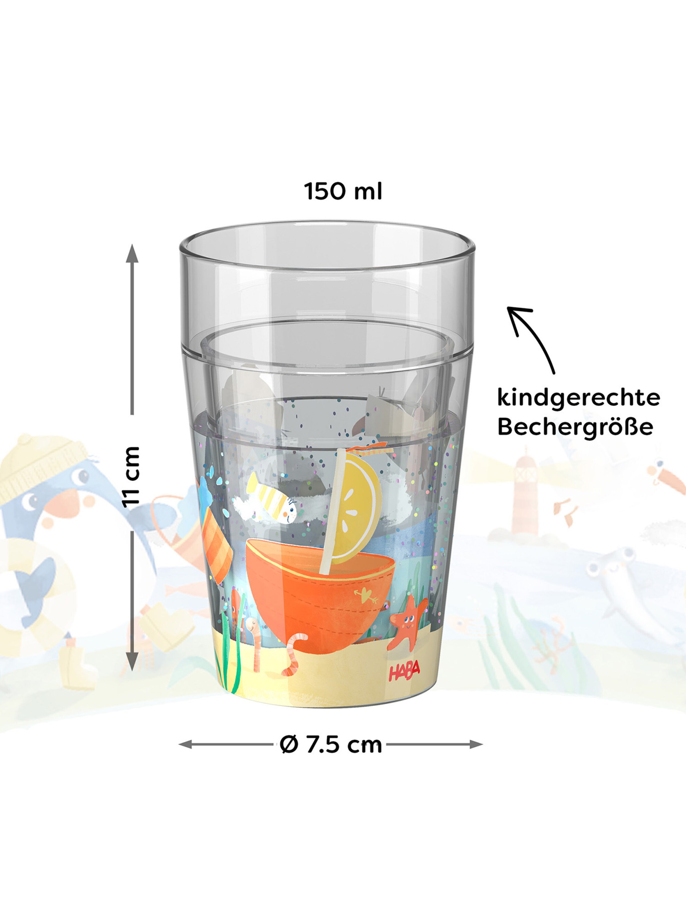 HABA Becher ' Glitzerbecher ' in Mischfarben