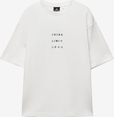 Pull&Bear Koszulka w kolorze gołąbkowo niebieski / czarny / białym, Podgląd produktu