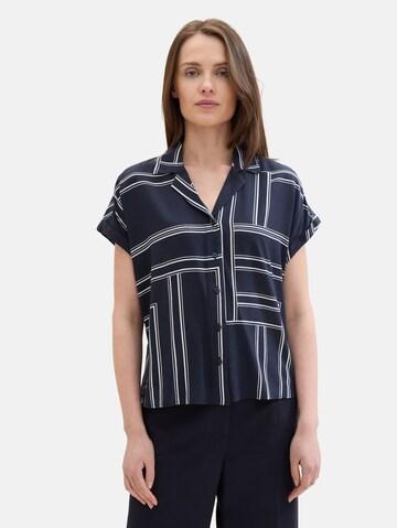 TOM TAILOR Blouse in Blauw: voorkant