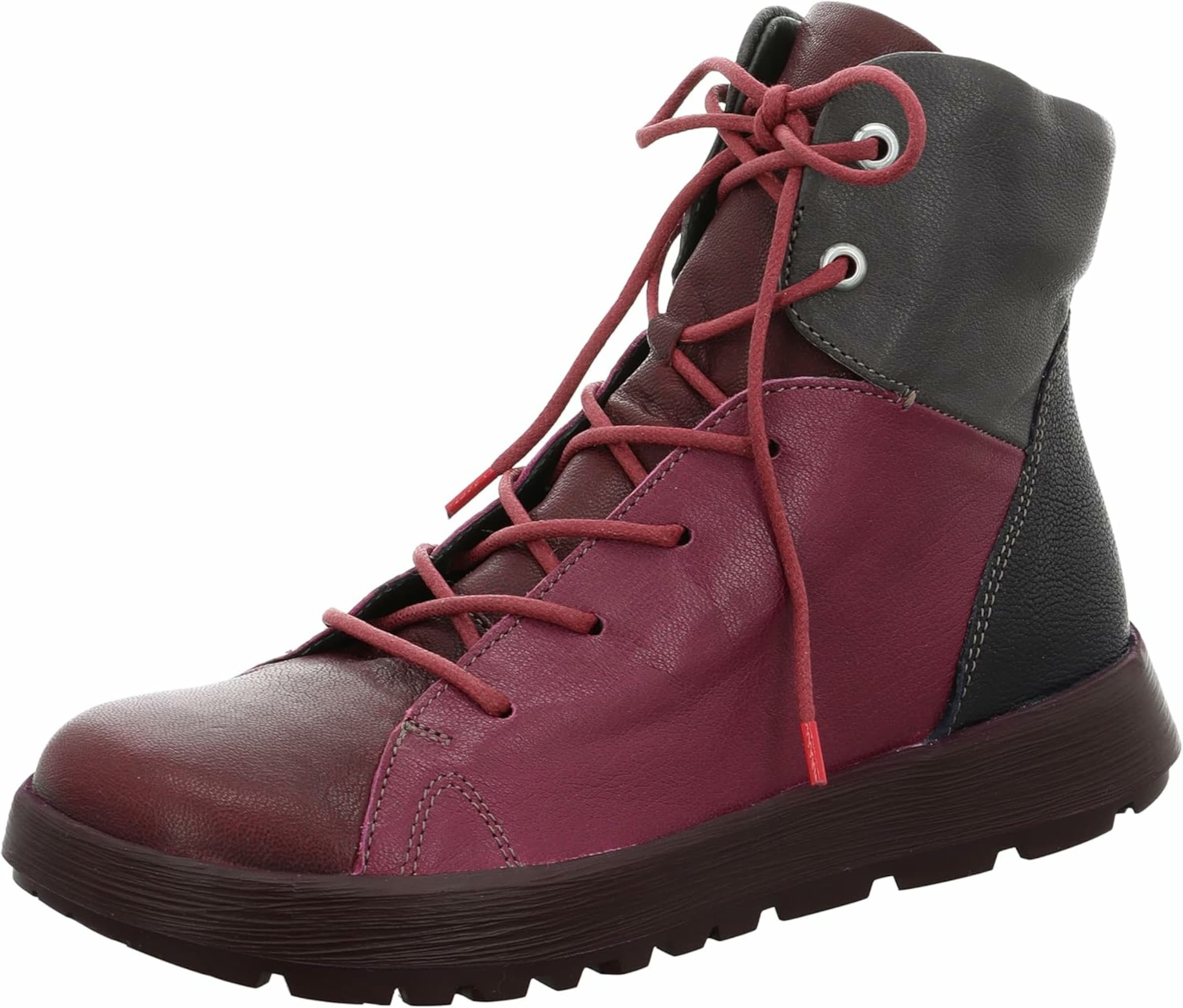 THINK! Lace-Up Ankle Boots 'Comoda' in Red: front