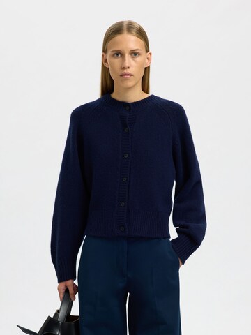 Cardigan SELECTED en bleu : devant