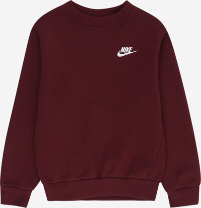 Nike Sportswear Majica 'Club Fleece' | bordo / bela barva, Prikaz izdelka