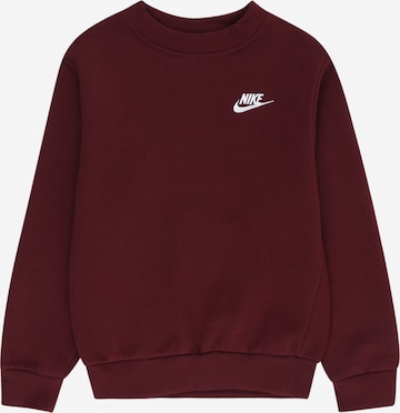 Nike SportswearSweater majica 'Club Fleece' - crvena boja: prednji dio