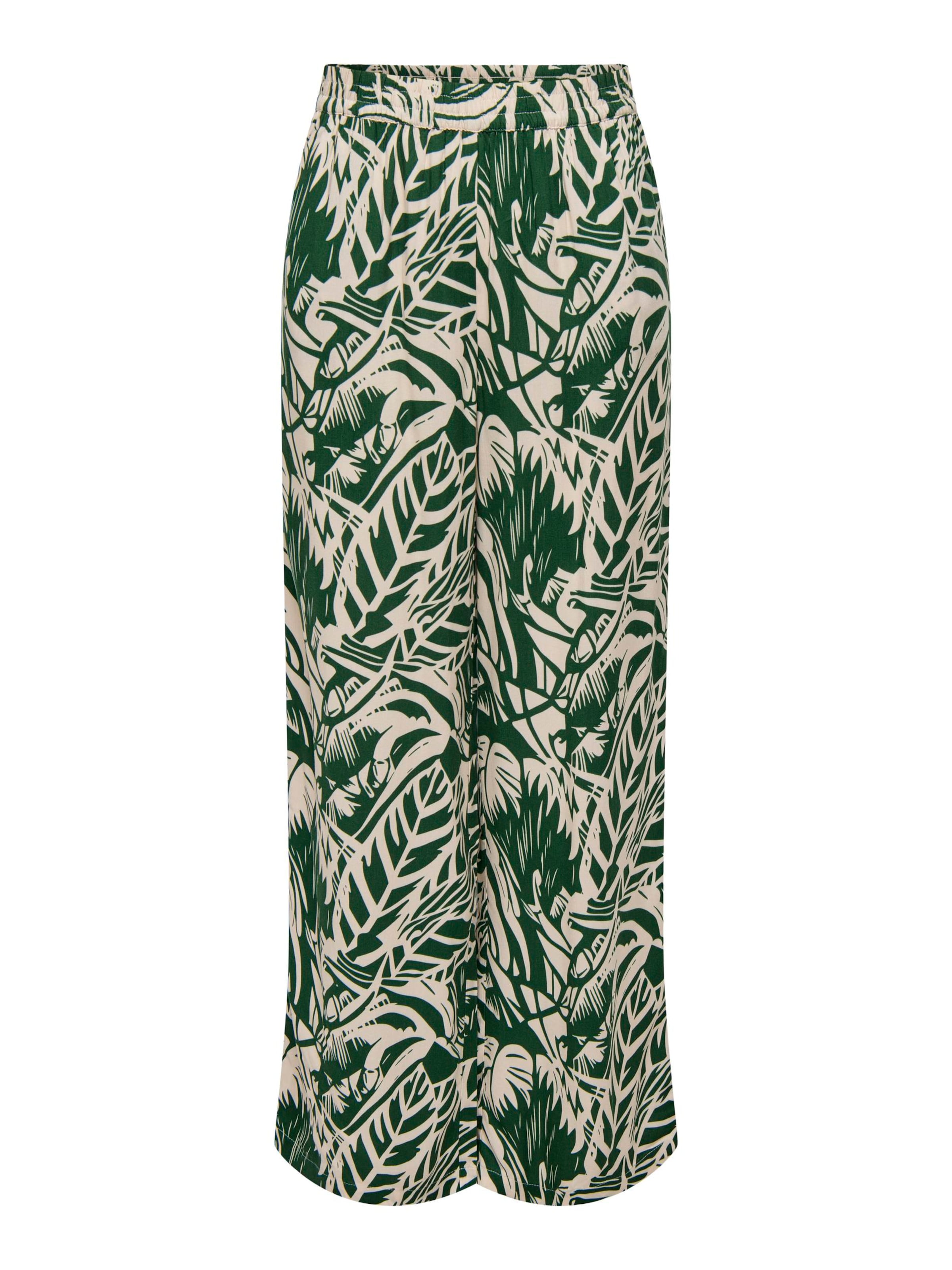 JDY Široký strih Nohavice 'JDYNile' - Zelená: predná strana