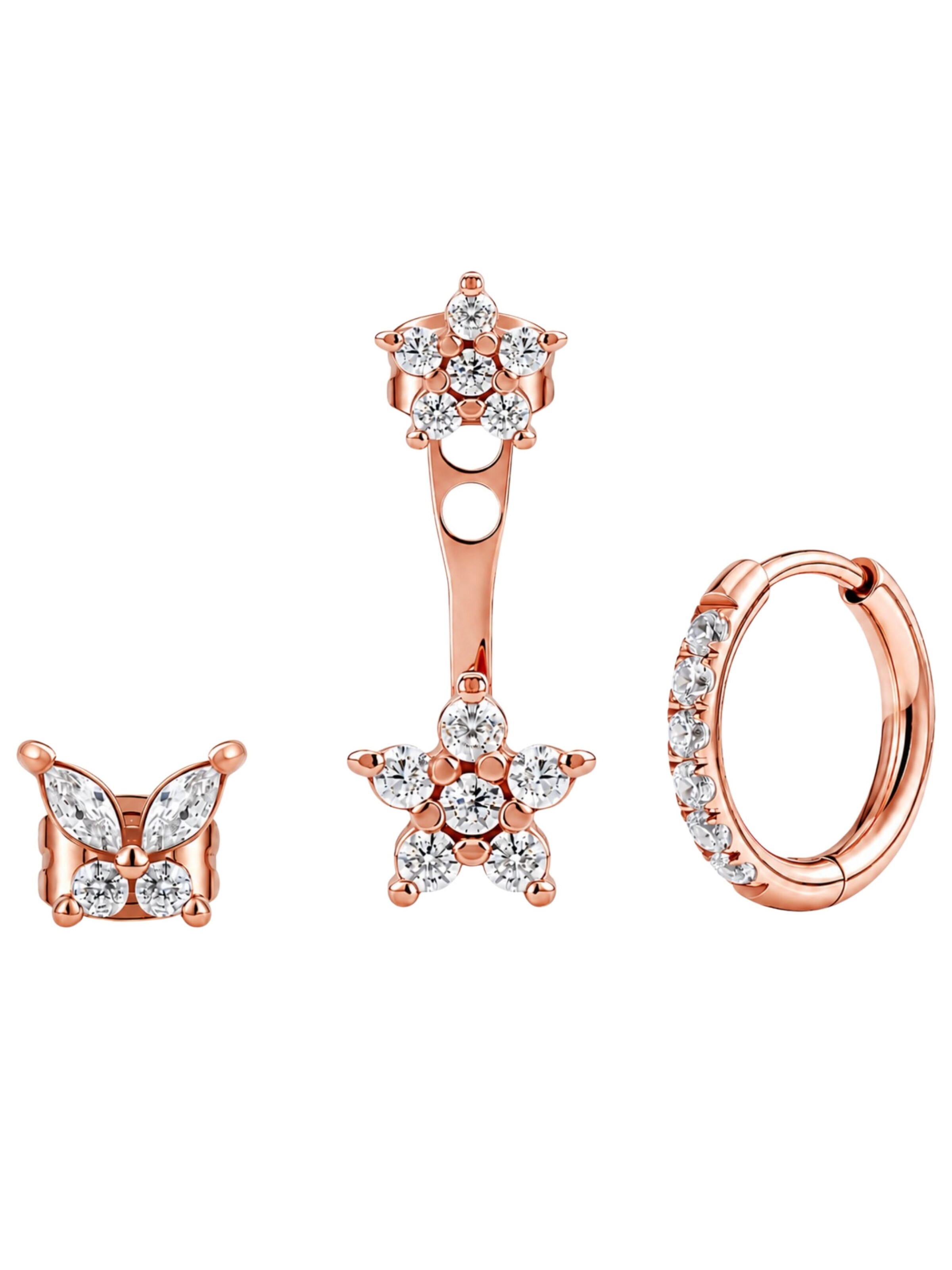 Boucles d'oreilles GOOD.designs en or : devant