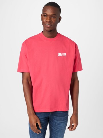 Levi's Skateboarding Shirt 'Skate Graphic Box Tee' in Rood: voorkant