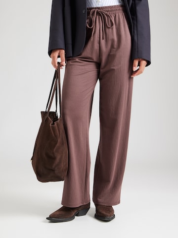 ONLY Широкий Штаны 'ONLJANY' в Коричневый: спереди