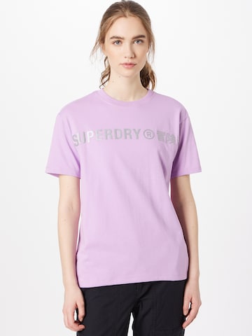 Superdry Тениска в лилав: отпред