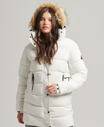 Superdry Winter Jacket in White: front