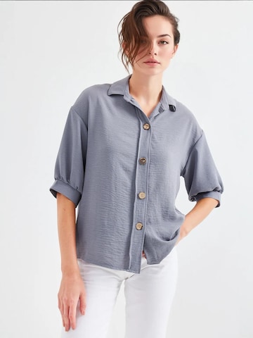 Bigdart Blouse in Grey: front