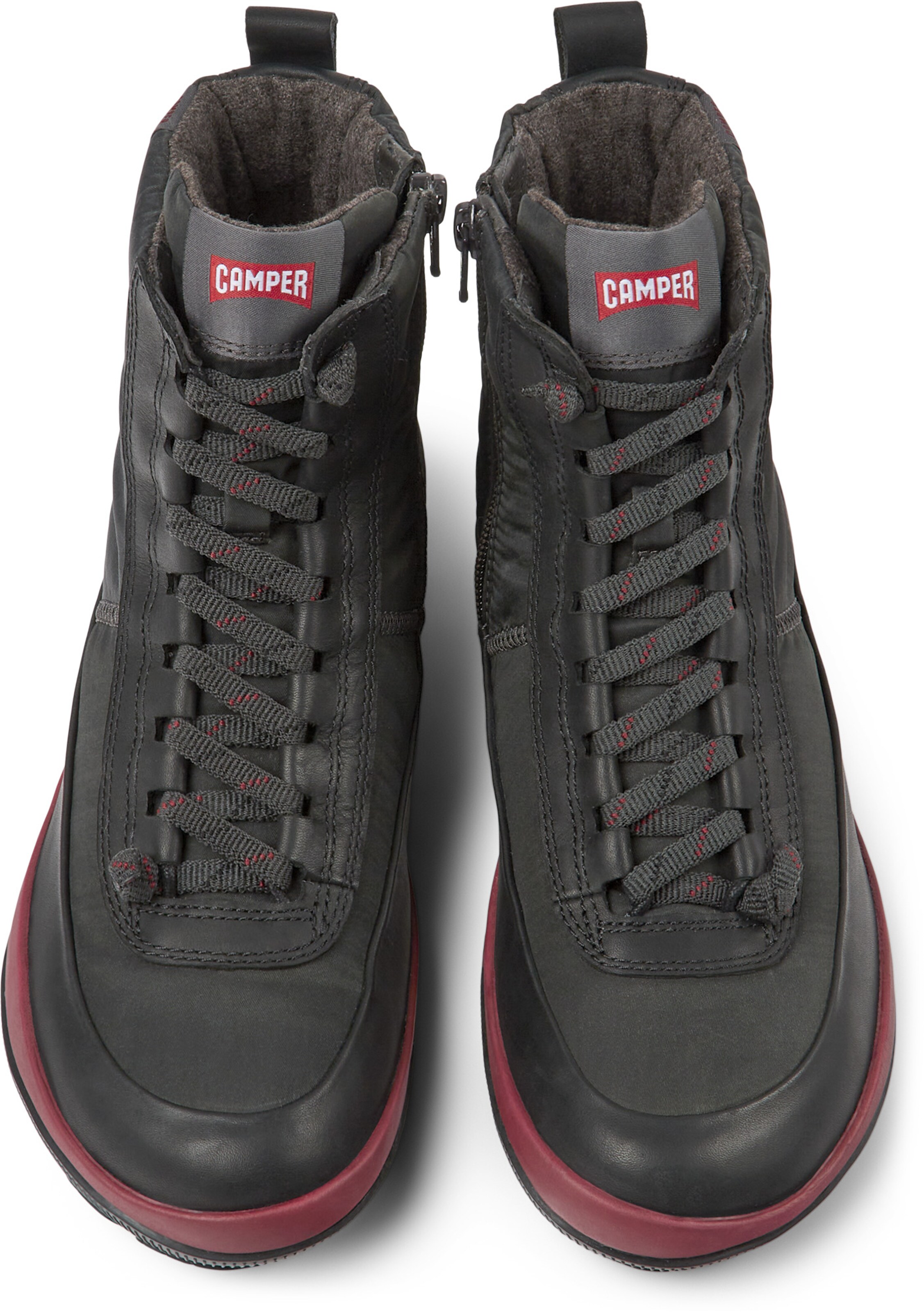 CAMPER Schnürstiefelette 'Peu Pista' in Schwarz