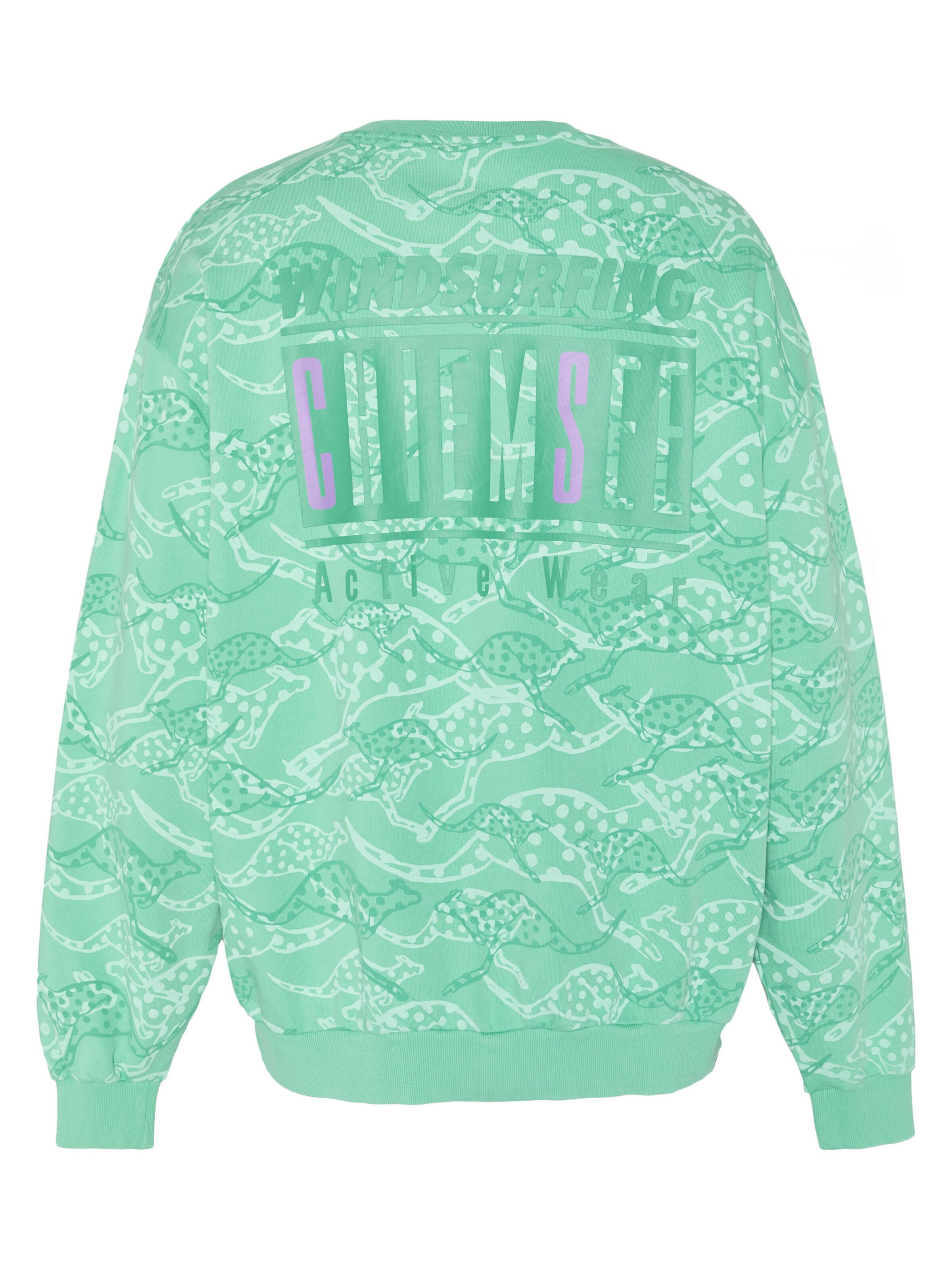 CHIEMSEE Sweatshirt ' mit Känguru-Alloverprint ' in Green