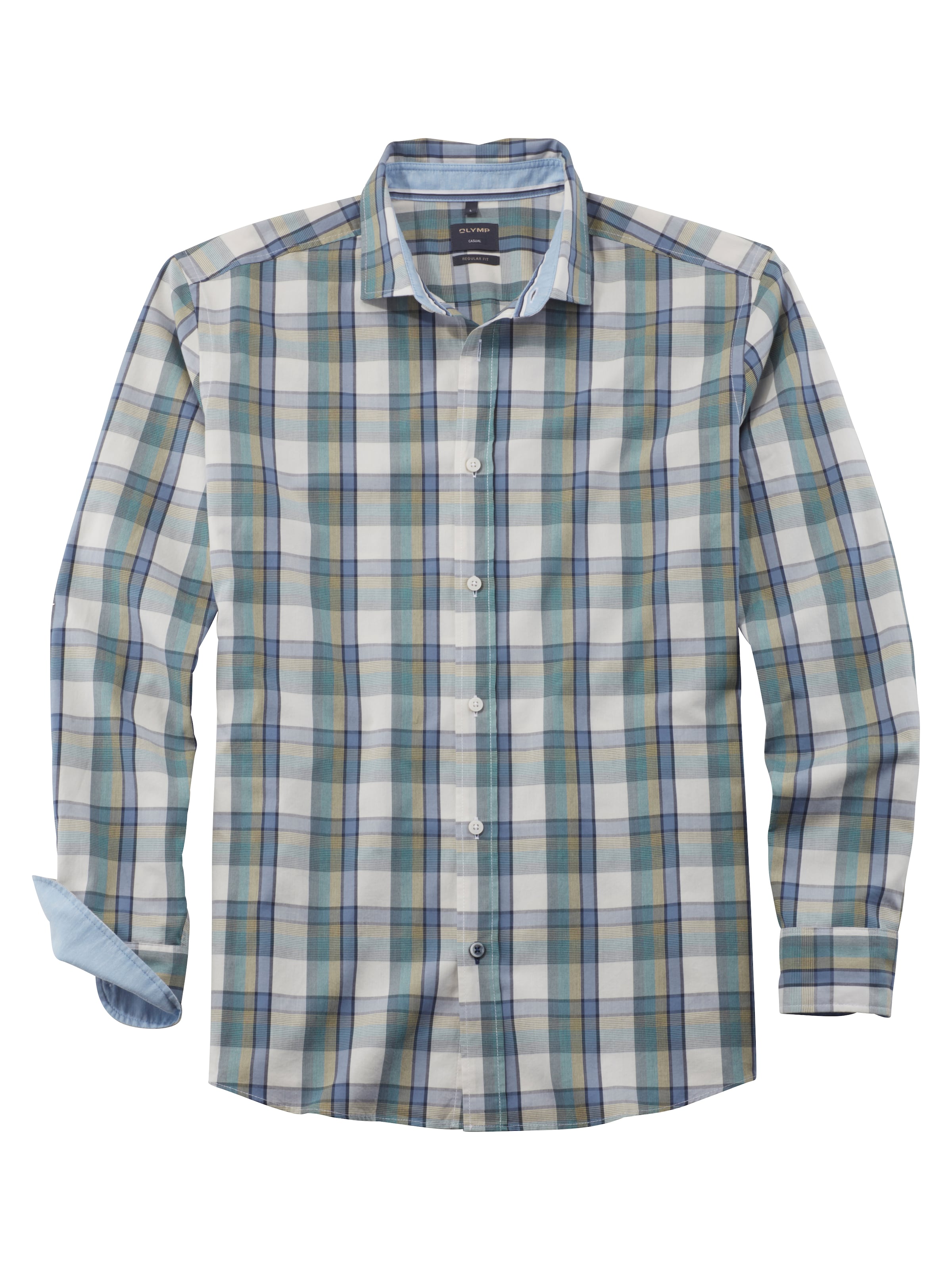 OLYMP Regular fit Button Up Shirt in Green: front