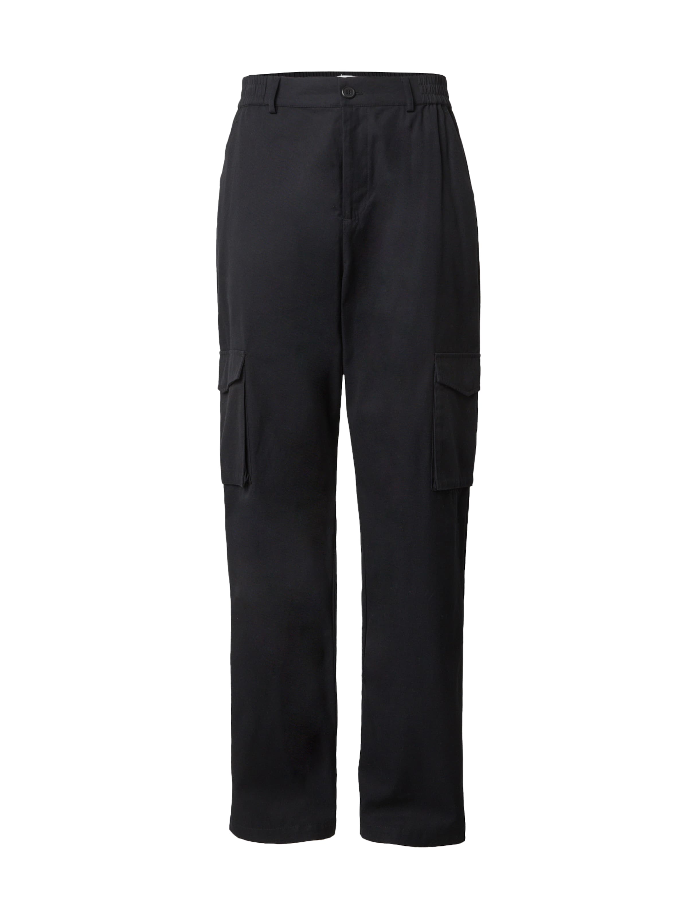 TRAPP Loosefit Παντελόνι cargo 'Jaron' σε μαύρο: μπροστά