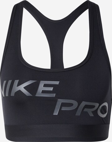 NIKE Bustier Biustonosz sportowy 'SWSH' w kolorze czarny: przód