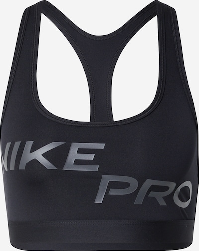 NIKE Sportski grudnjak 'SWSH' u tamo siva / crna / bijela, Pregled proizvoda