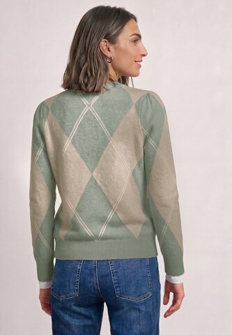 STREET ONE Langarm Pullover mit Argyle-Muster in Grün