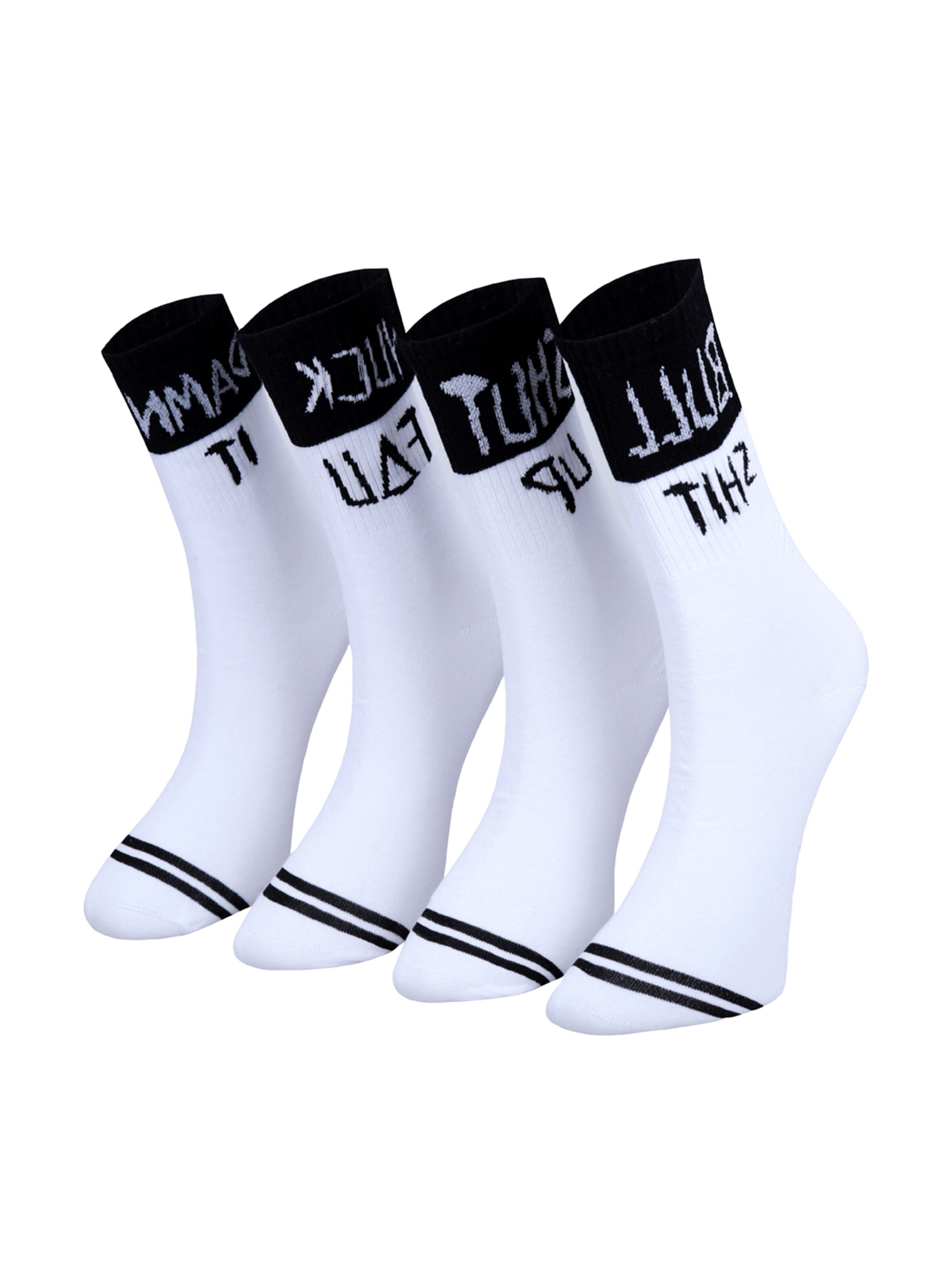 Crea Socks Socks 'Kreuz' in White