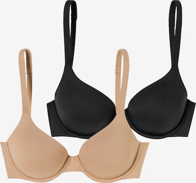 SCHIESSER Bügel-BH ' BH mit Schale - Unique Micro ' in 75/A in beige / schwarz, Produktansicht