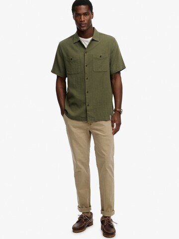 Superdry & Co Comfort fit Button Up Shirt in Green
