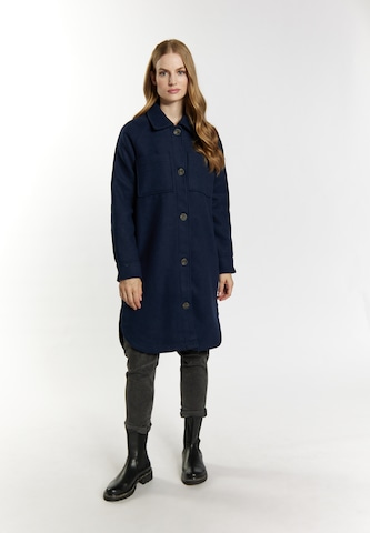 DreiMaster Vintage Between-Seasons Coat in Blue: front