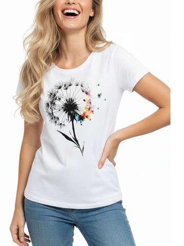MAKAYA Shirt 'Pusteblume' in White